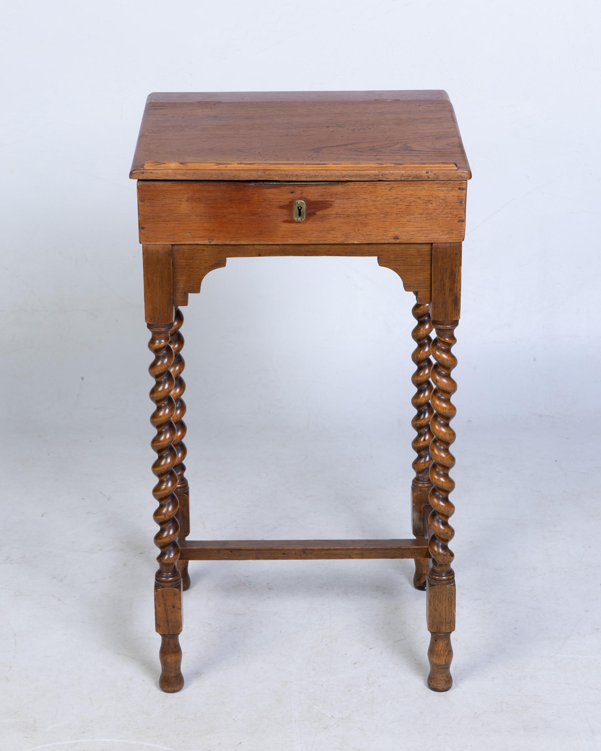Oak Writing Table With Drawer Barley Twist Legs On The Square Emporium