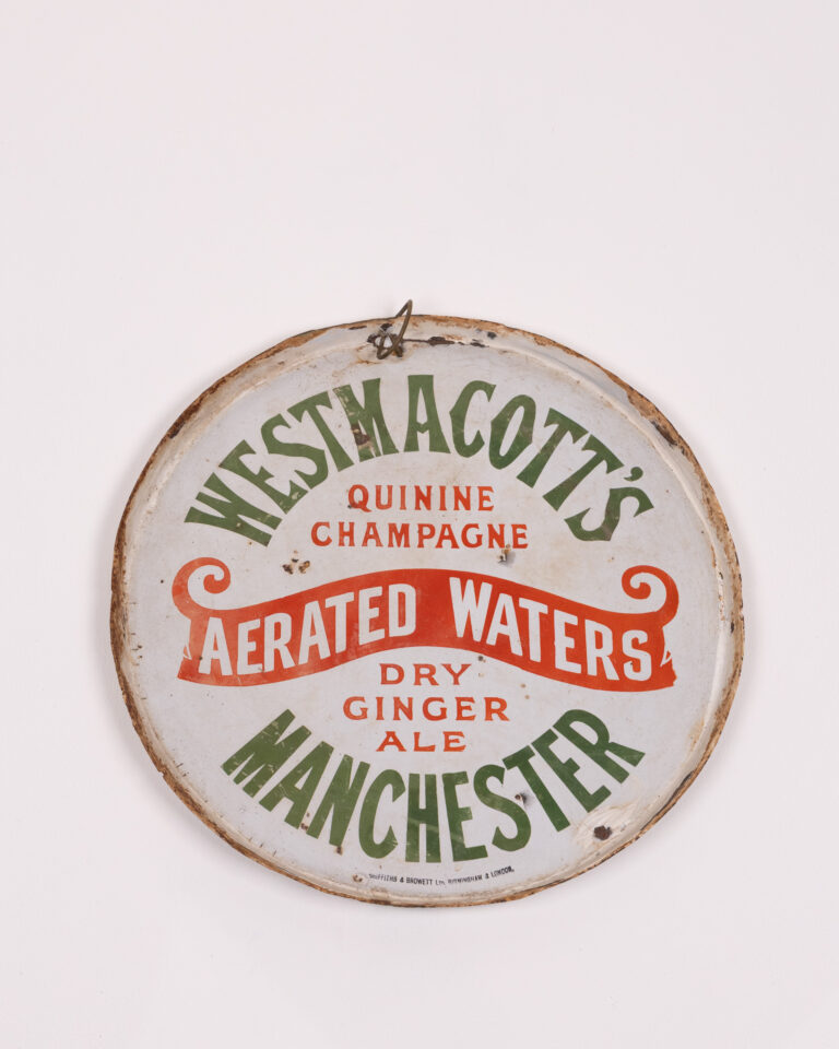 Westmacott's Aerated Waters Manchester Enamel Advertising Tray