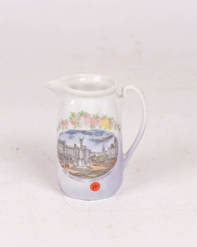 Commemorative Ceramic Jug with 'The Diamond' Londonderry Decoration