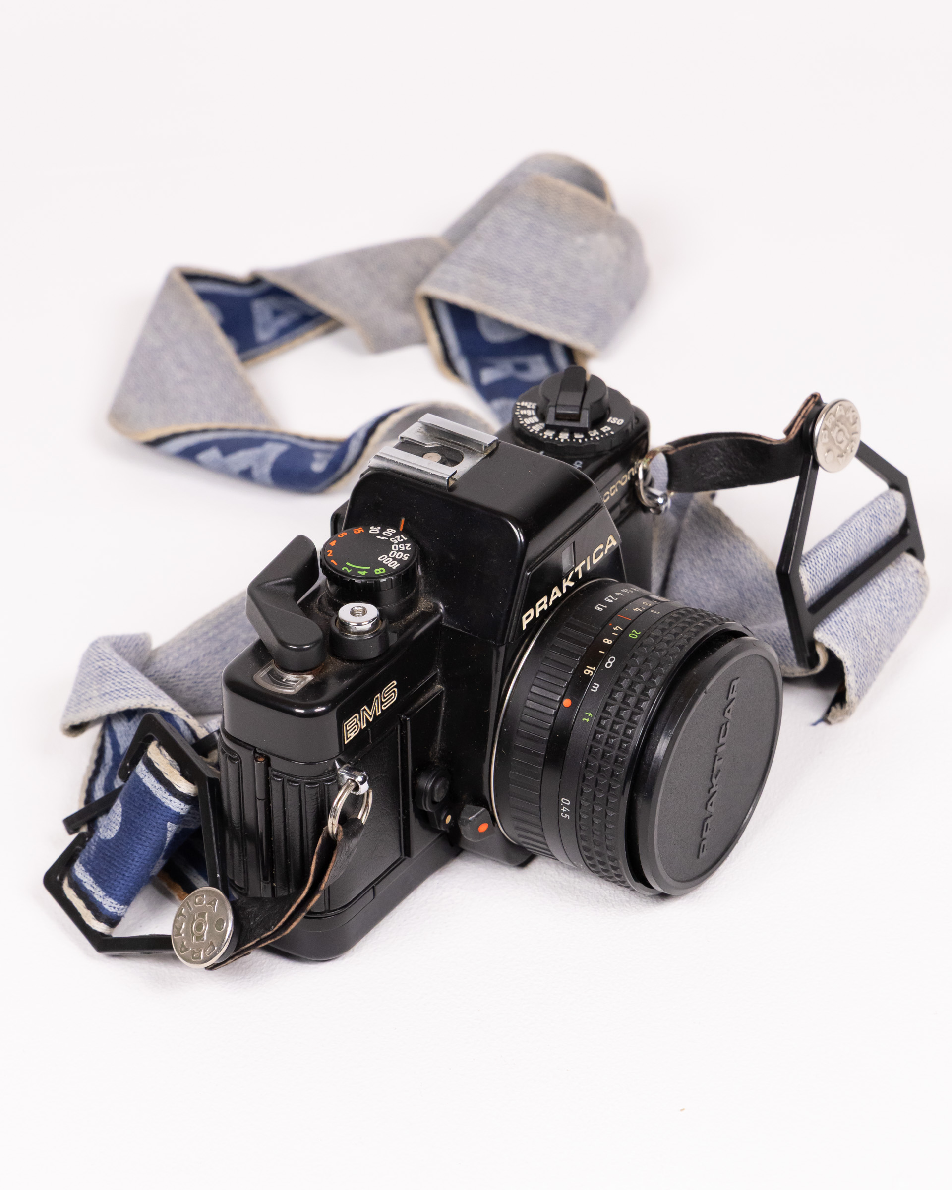 Vintage Praktica BMS Film Camera Set w/ Lens, Flash Accessories