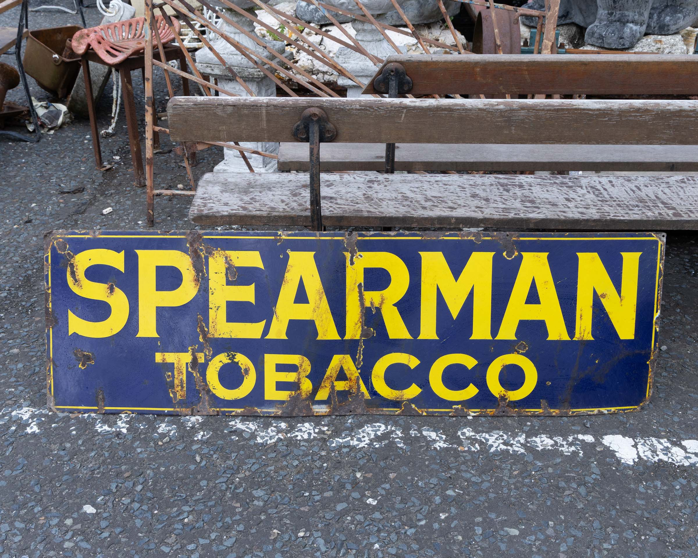 Spearman Tobacco Enamel Advertising Sign