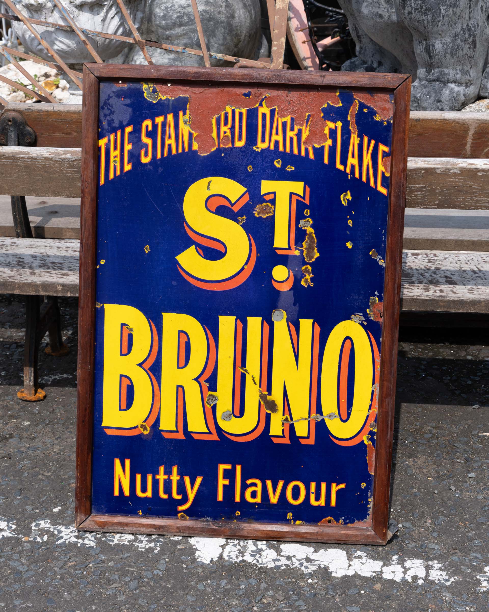 St. Bruno Tobacco Enamel Advertising Sign