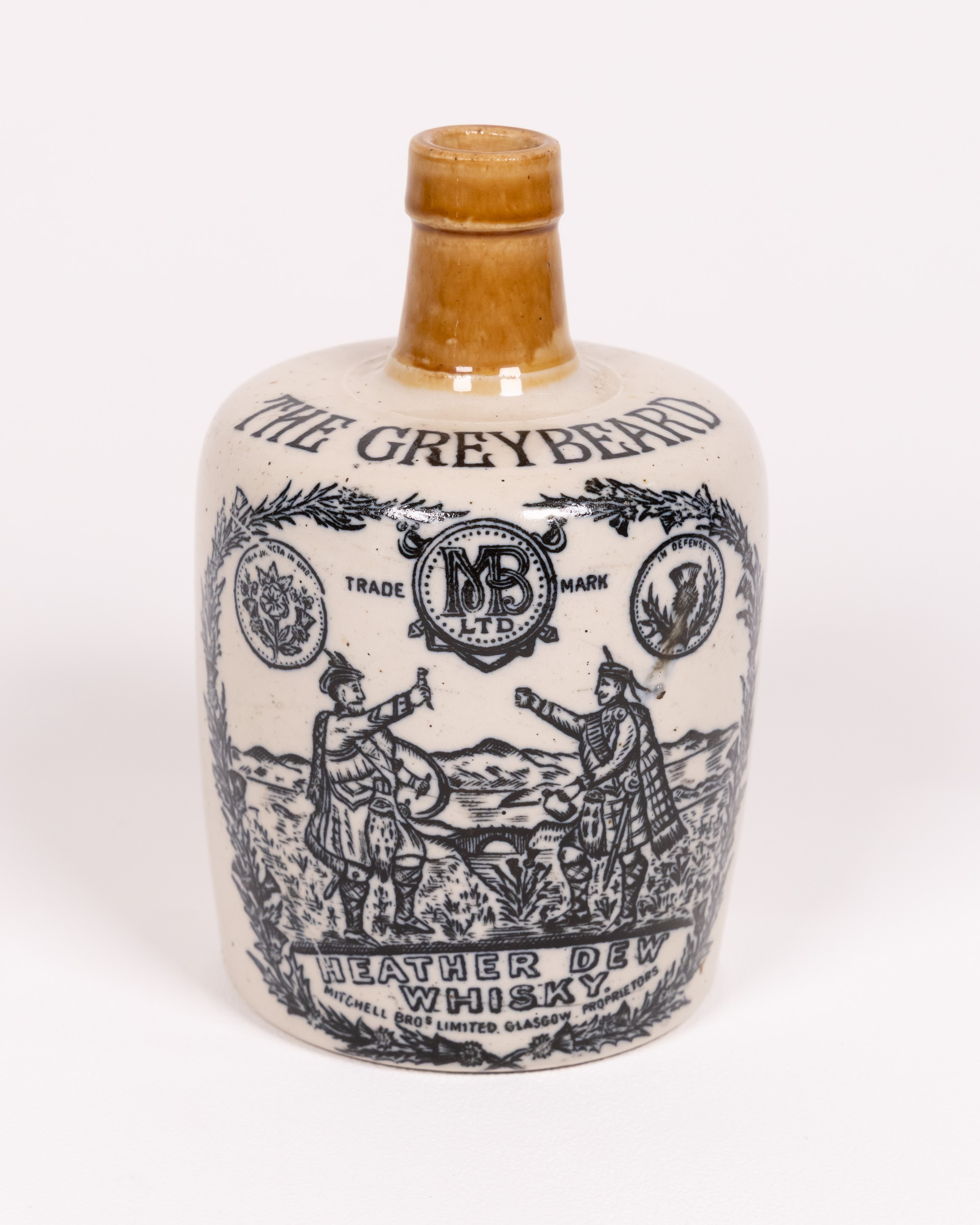 Greybeard Heather Dew Scotch Whisky Stoneware Flagon