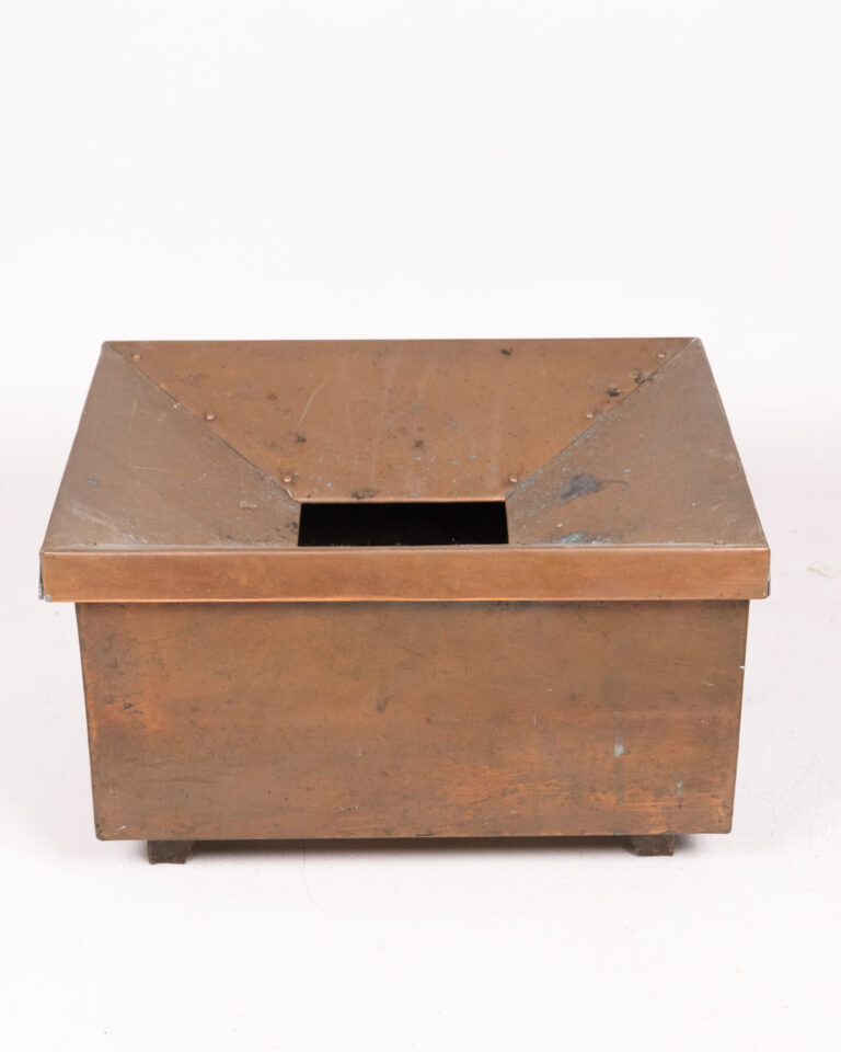 Vintage Copper Box with Square Opening