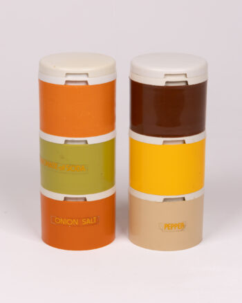 Retro 70s Tiered Plastic Spice Container Set