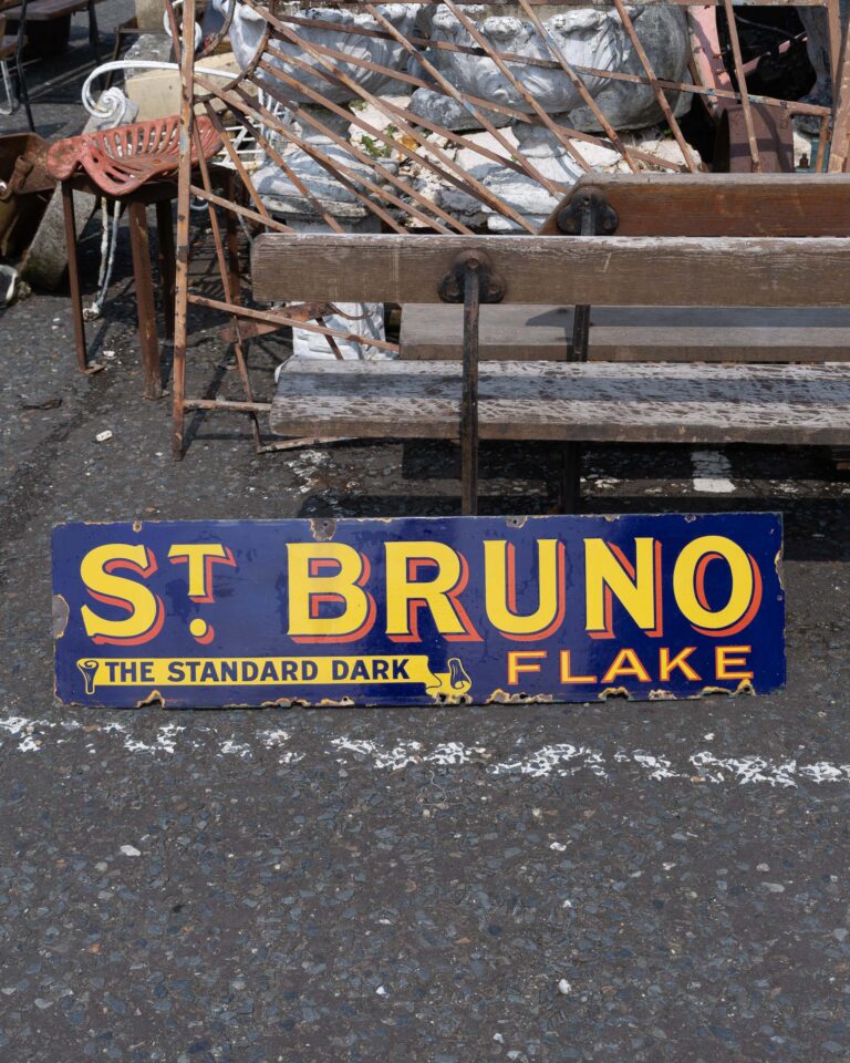 St. Bruno 'The Standard Dark Flake' Tobacco Enamel Advertising Sign