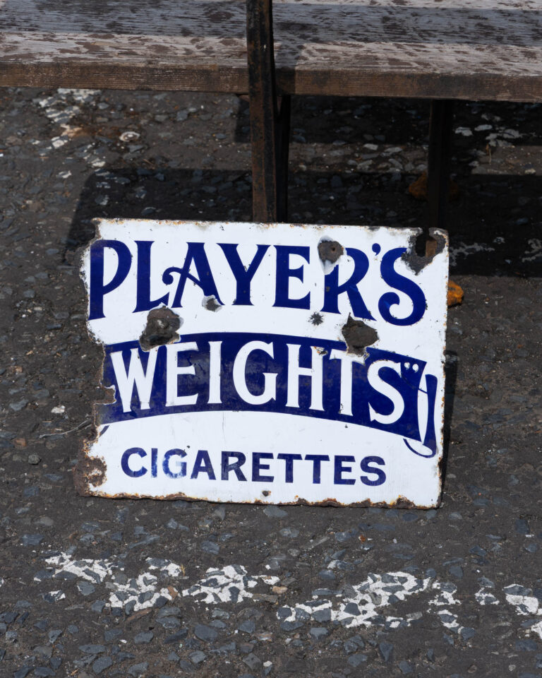 Player's Weights Cigarettes Double-sided Enamel Sign