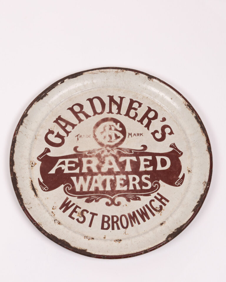 Gardner's Aerated Waters West Bromwich Enamel Advertising Tray