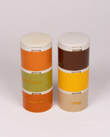Retro 70s Tiered Plastic Spice Container Set