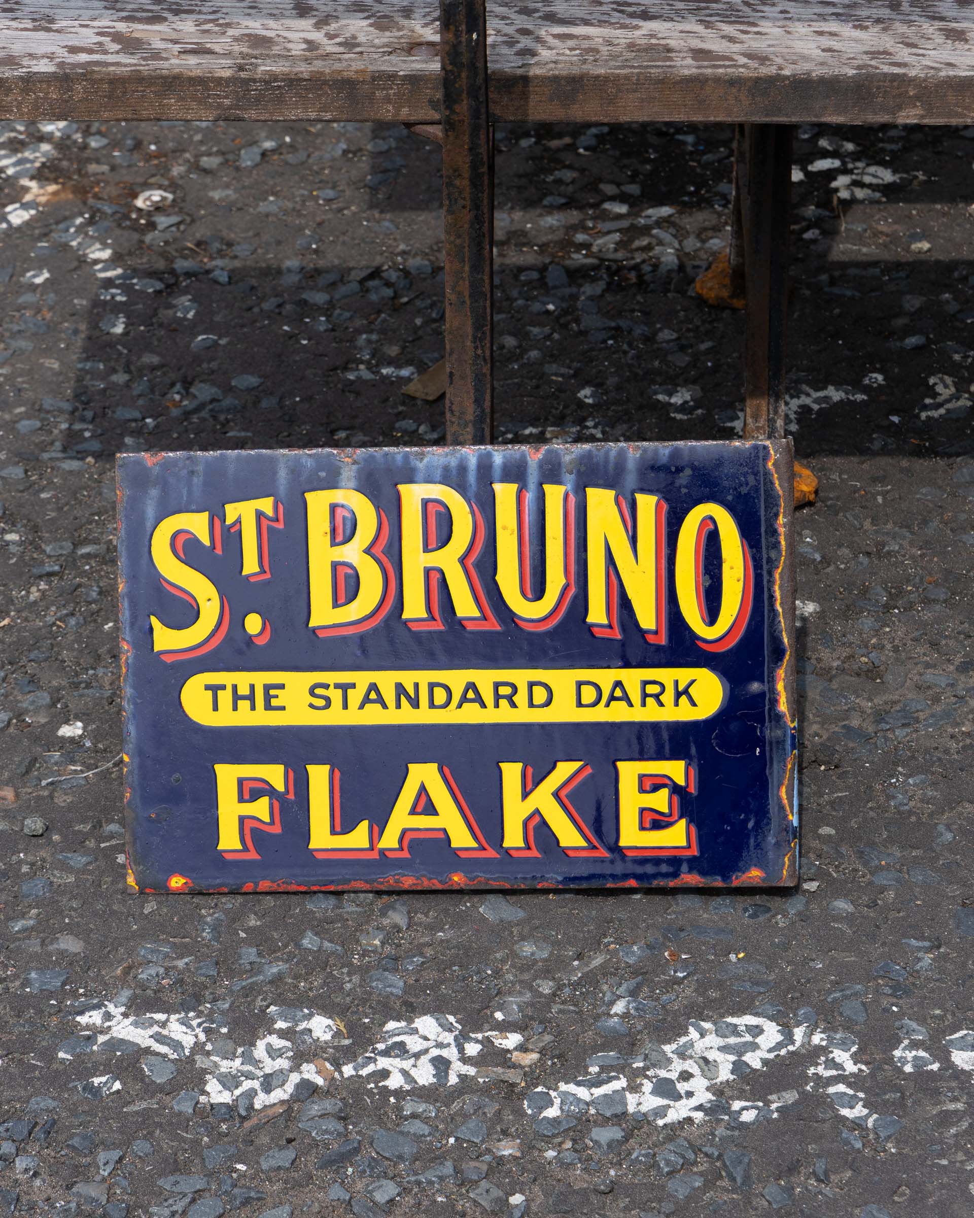 St Bruno & Clarke’s Plug Tobacco Double-Sided Enamel Advertising Sign