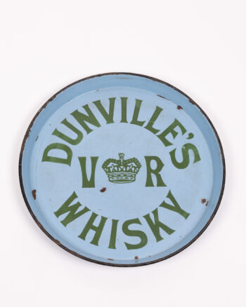 Rare Dunville’s VR Whisky Belfast Blue Enamel Advertising Tray