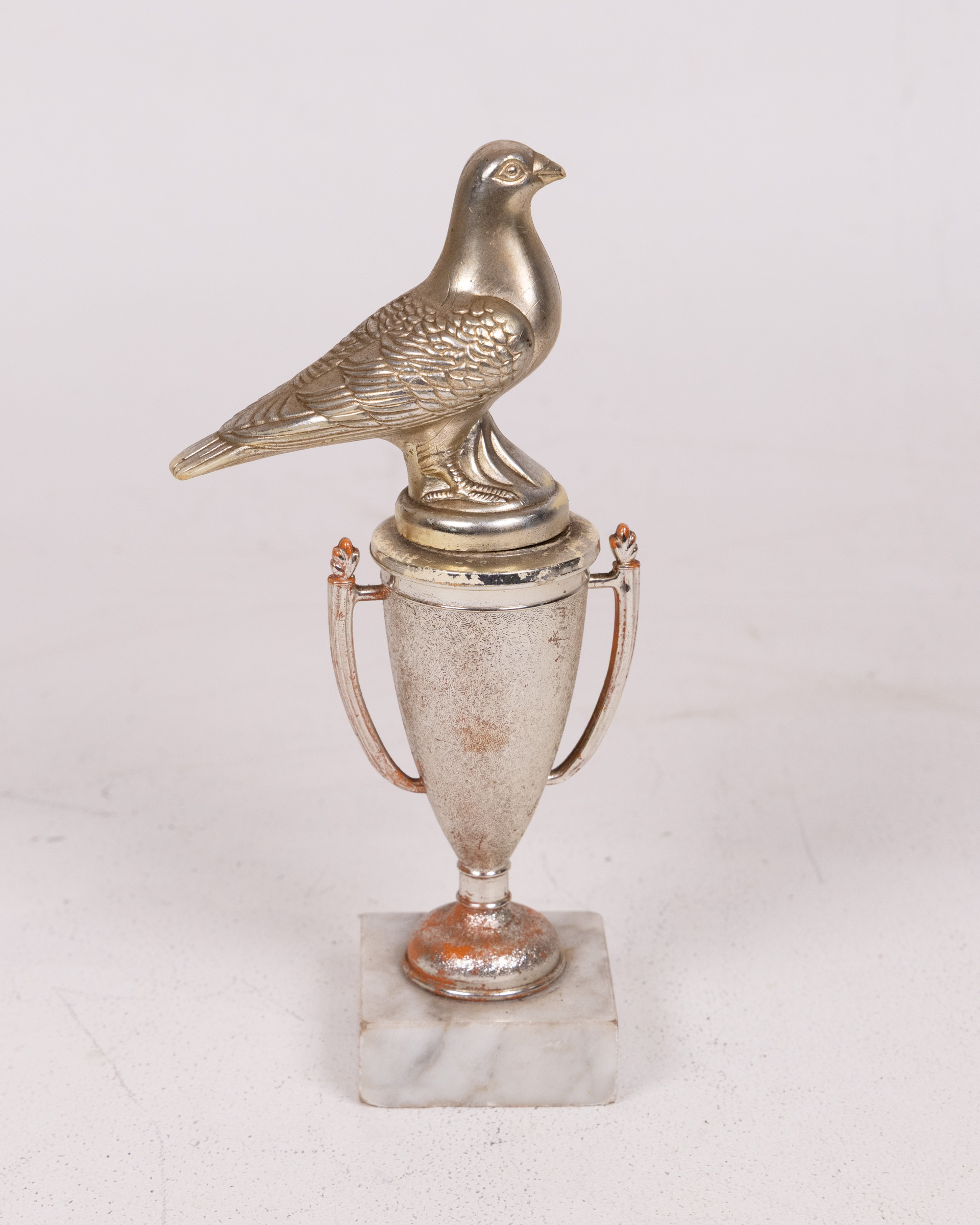 Vintage Dove Trophy Ornament on Marble Base