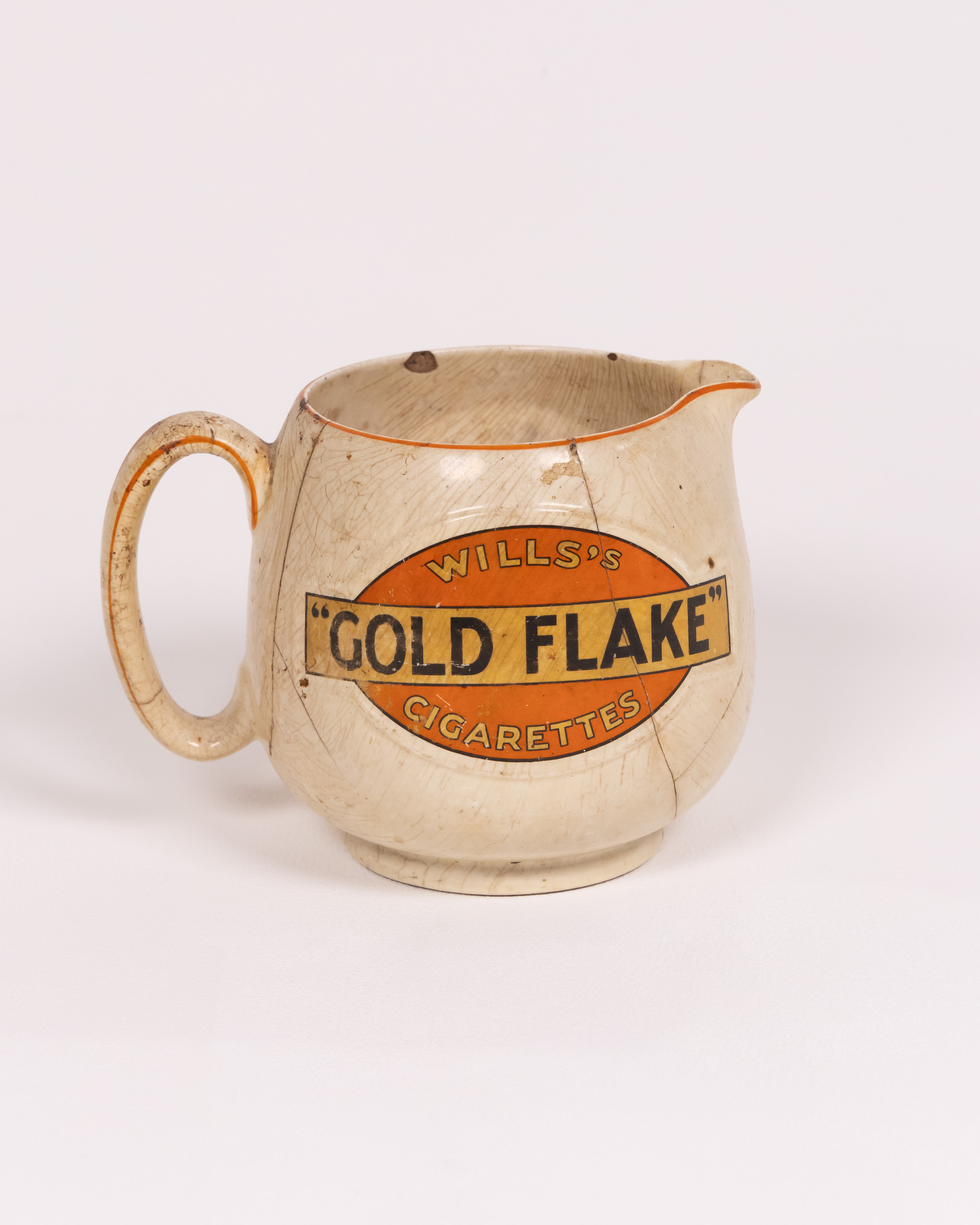 Antique Wills’s Gold Flake Advertising Ceramic Water Jug