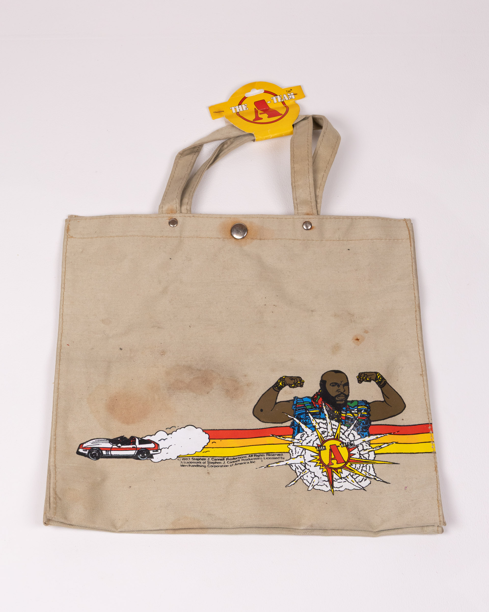 Vintage 1983 The A-Team Mr. T Cotton Tote Bag