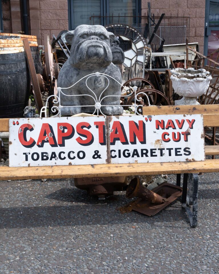 "Capstan" Navy Cut Tobacco & Cigarettes Enamel Advertising Sign
