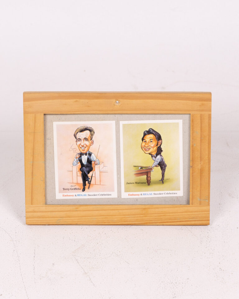 Framed Terry Griffiths & James Wattana Snooker Celebrity Caricature Prints
