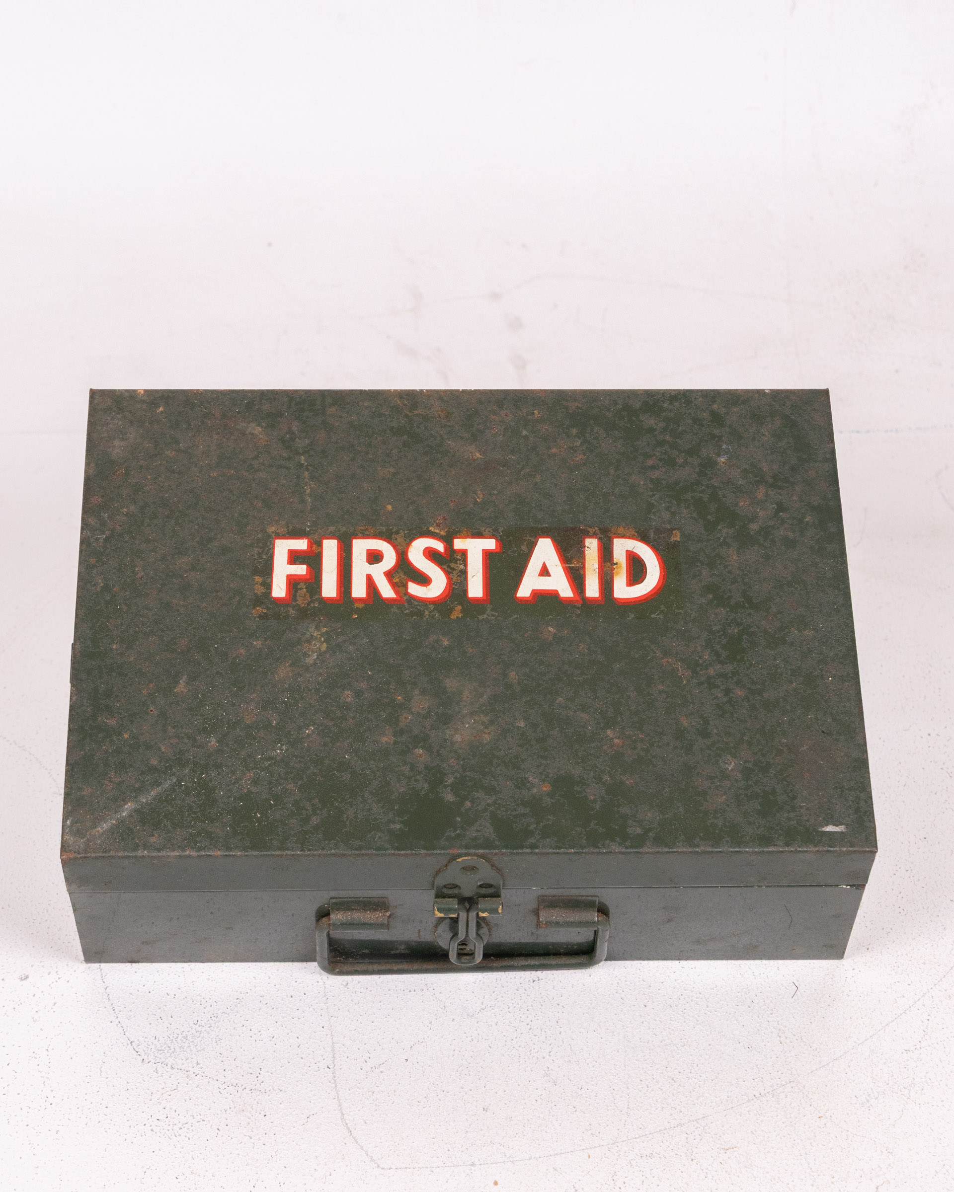 Vintage Metal First Aid Box with Original Contents & Booklet
