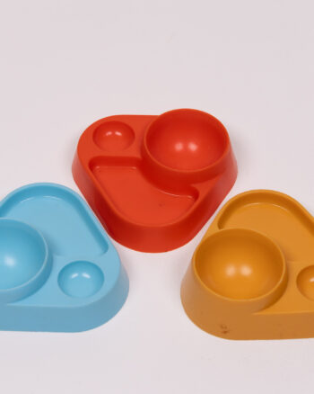 Mid Century Plastic Kids Stacking Bowls Set