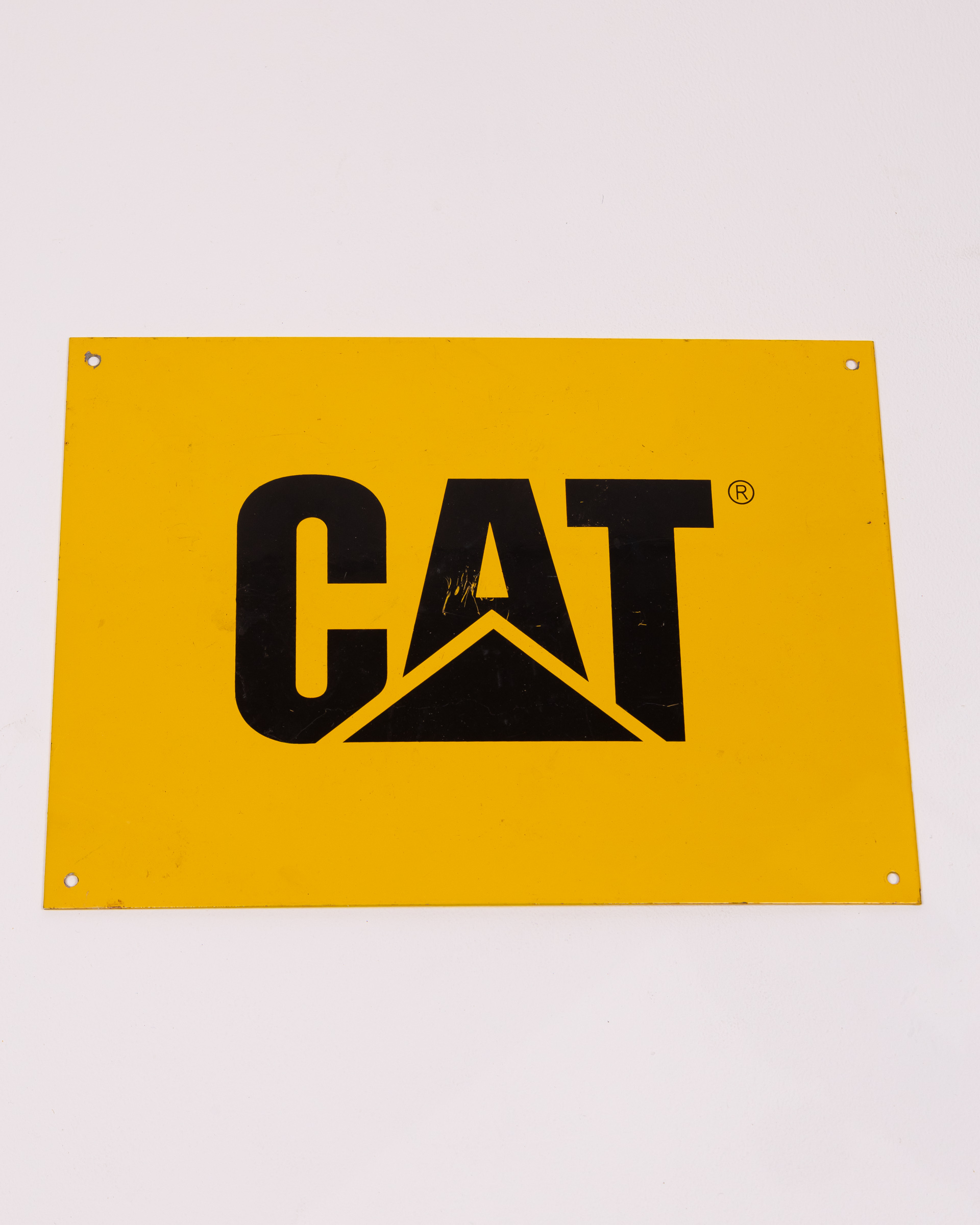 CAT Caterpillar Yellow Metal Sign