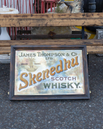 Original ‘Skenedhu’ Scotch Whisky Advertising Mirror
