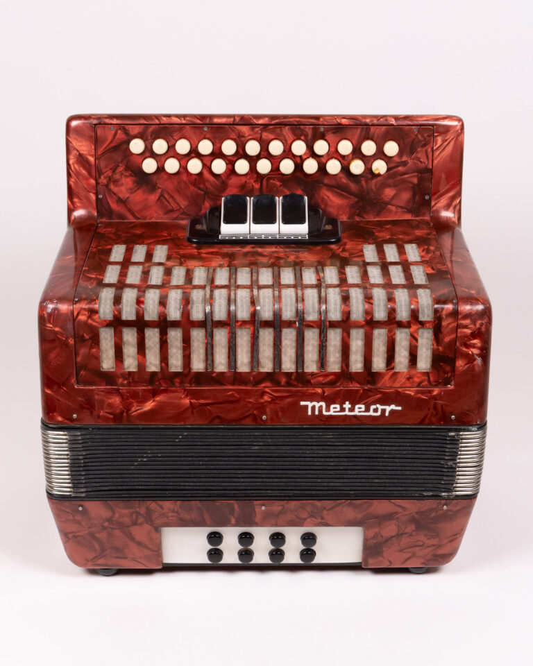 Vintage Meteor Accordion - Marbled Red Finish, Keyboard & Buttons
