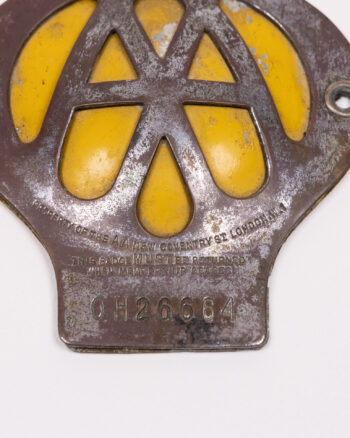 Vintage AA (Automobile Association) Car Badge