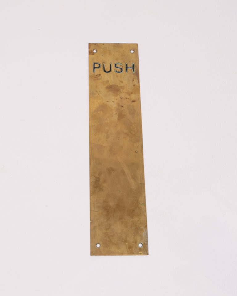Reclaimed Brass 'Push' Door Plate