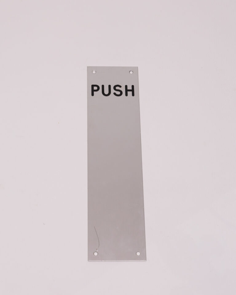 Silver Metal Door Push Plate