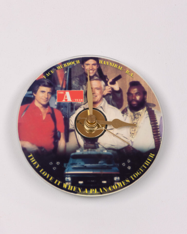 The A-Team Wall Clock Upcycled CD - Hannibal, Face, B.A., Murdoch