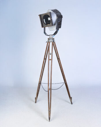 Mole Richardson Type 408 Vintage Studio Spotlight Lamp on Tripod Stand