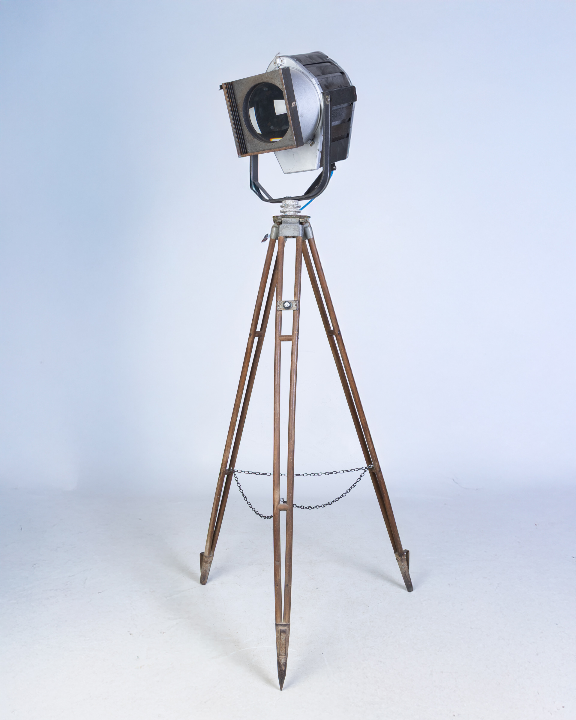 Mole Richardson Type 408 Vintage Studio Spotlight Lamp on Tripod
