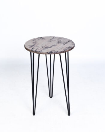 The Lightning Shack Decorative Tall End Table – Snow Forest Colour