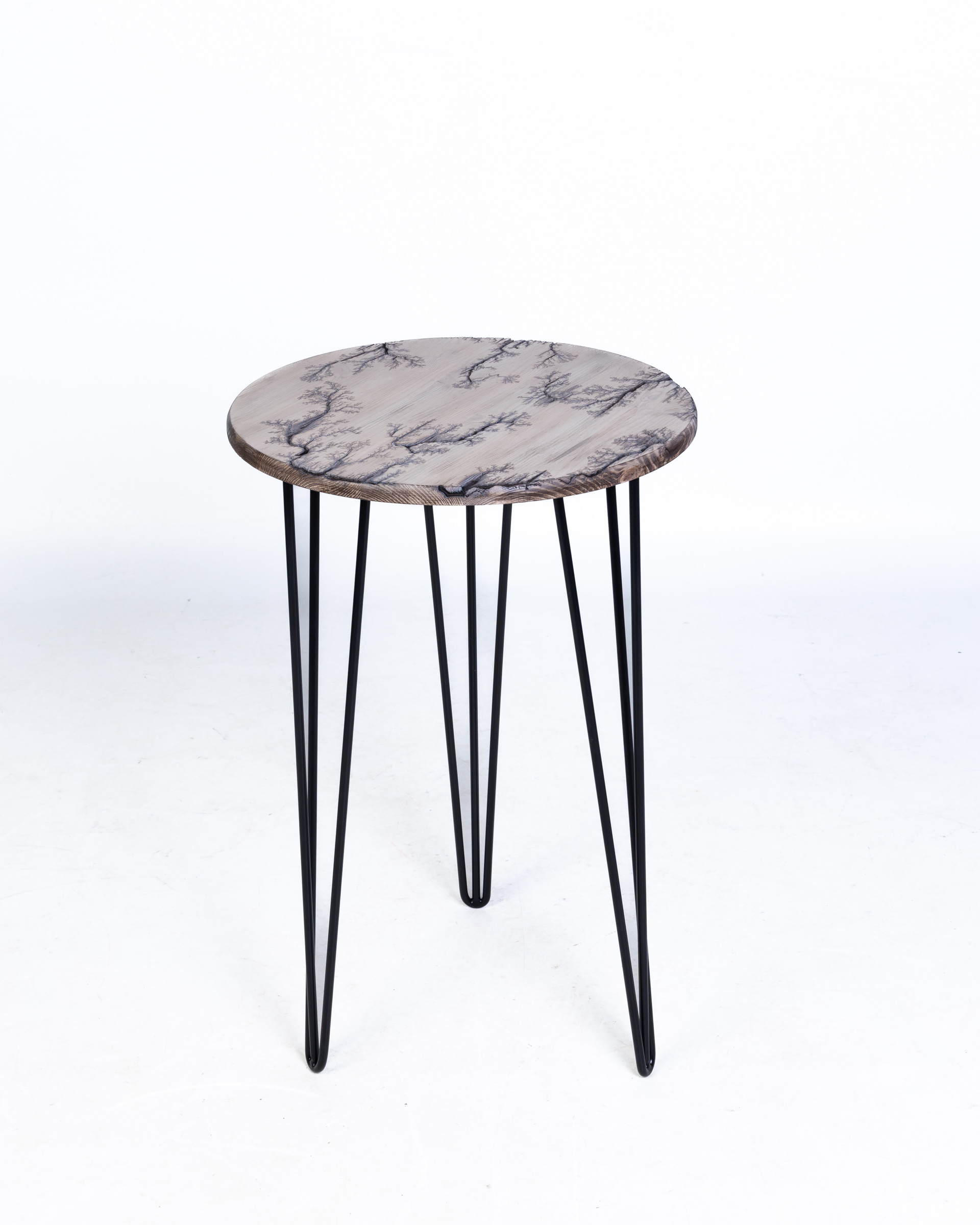 The Lightning Shack Decorative Tall End Table – Snow Forest Colour