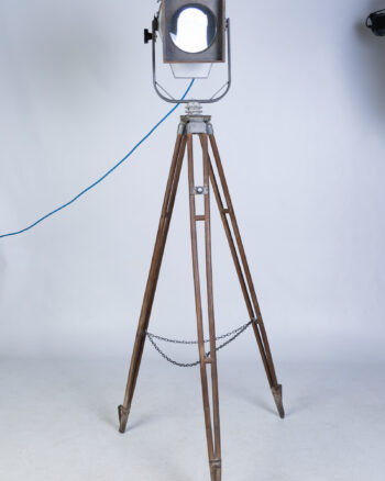 Mole Richardson Type 408 Vintage Studio Spotlight Lamp on Tripod Stand