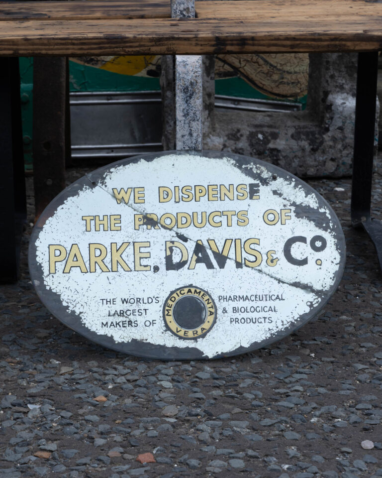 Original Parke Davis & Co. Pharmaceutical Advertising Mirror