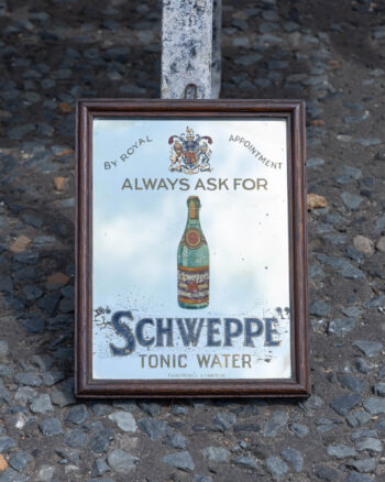 Vintage Schweppes Tonic Water Advertising Mirror