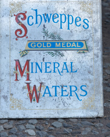 Vintage Schweppes Mineral Waters Advertising Mirror