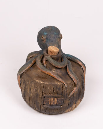 Handmade Ceramic Octopus Gin Bottle by Emilie in Belfast