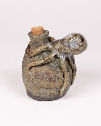 Handcrafted Ceramic Octopus ‘Rhum’ Bottle by Emilie in Belfast