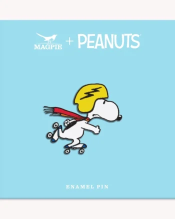Magpie Peanuts Snoopy on Roller Skates Enamel Pin Badge