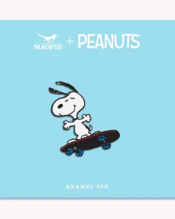 Magpie Peanuts Snoopy Skateboard Enamel Pin Badge