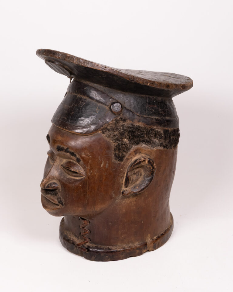 Vintage Makonde Tanzanian Wood Helmet Mask