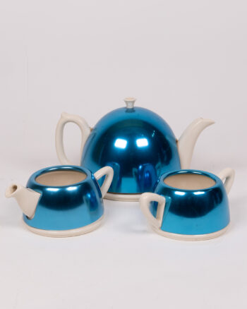 Everhot Vintage Ceramic Tea Set with Lustre Blue Finish