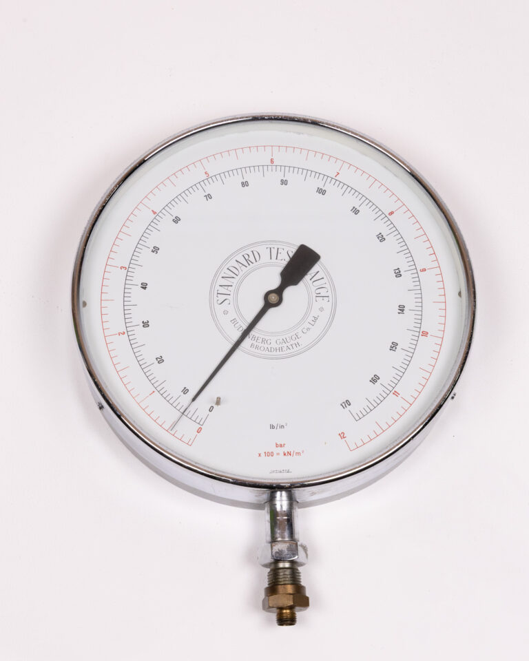 Budenberg Standard Test Pressure Gauge, Vintage Industrial Decor