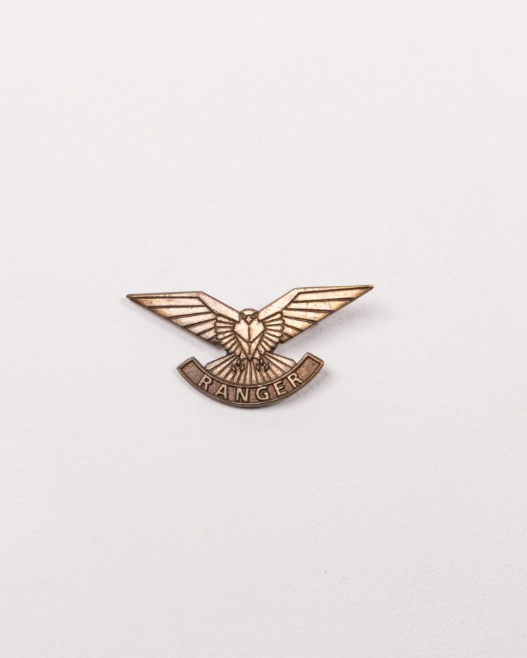 Vintage 'Ranger' Military Pin Badge, Gold Eagle Design, Collectible