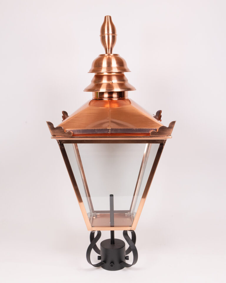 Copper Finish Outdoor Lamp Head for Lamp Posts, Stainless Steel