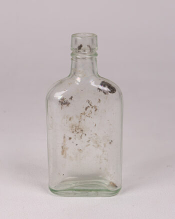 Vintage Clear Glass Rectangular Display Bottle – Small