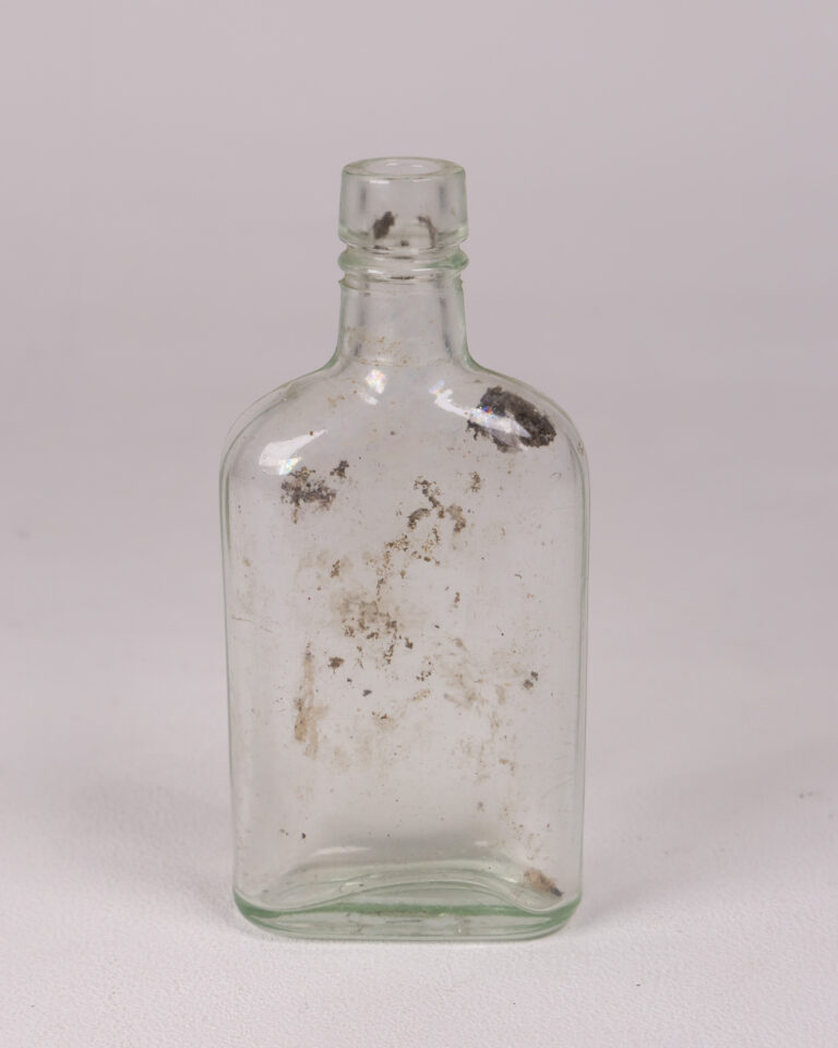 Vintage Clear Glass Rectangular Display Bottle - Small