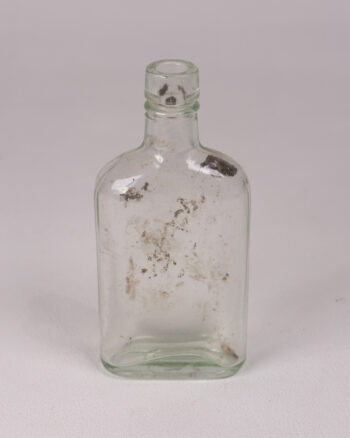 Vintage Clear Glass Rectangular Display Bottle – Small