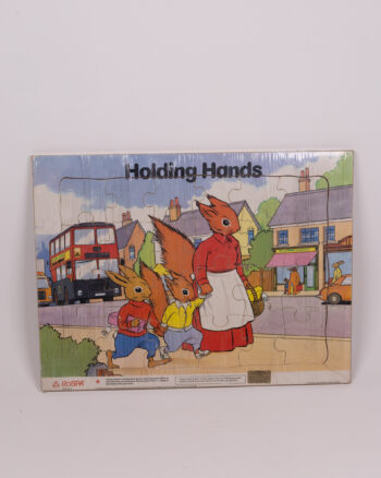 Vintage RoSPA Holding Hands Wooden Safety Jigsaw Puzzle 1970s/80s